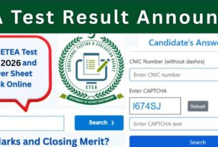 ETEA Result 2026 Check by Roll Number and CNIC