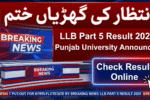 LLB Part 5 Result 2025 Punjab University
