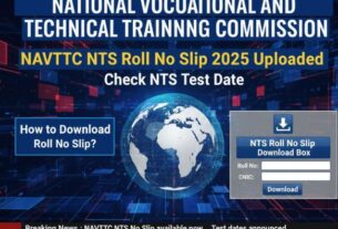 NAVTTC Roll No Slip 2025 - NTS Test Date